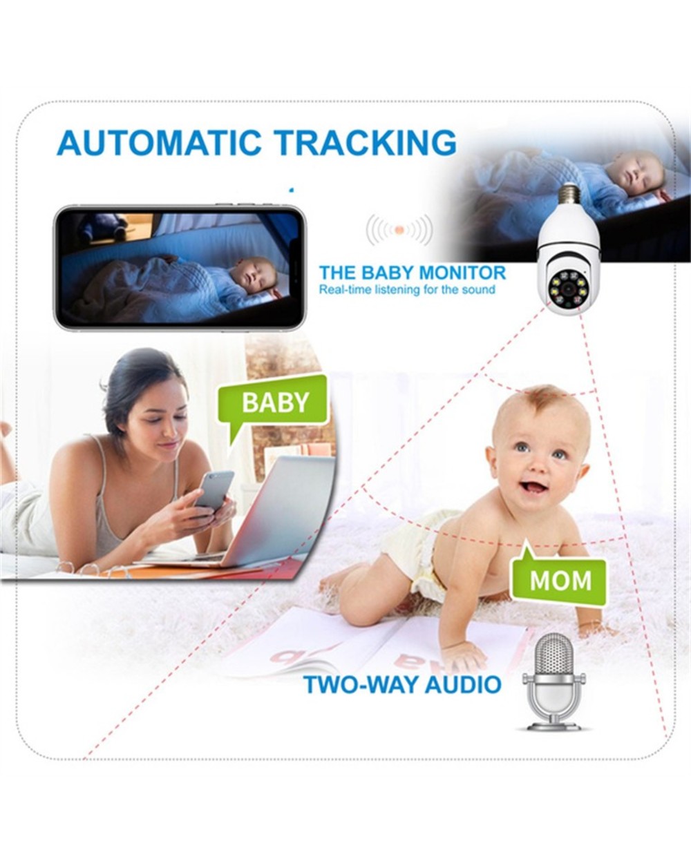 š„Last Day Promotionš„-Wireless Wifi Light Bulb Camera Security Camera